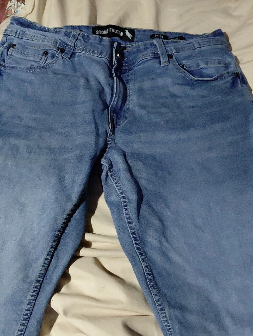 Slim Straight Jeans in Light Blue